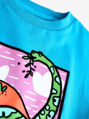 Blue Dinosaur 100% Cotton Long Sleeve Character T-Shirt (3mths-7yrs) - Image 3 of 3
