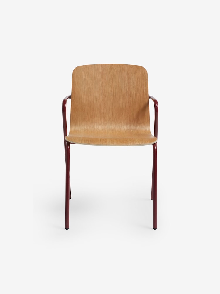 MADE.COM Set of 2 Burgundy Red Sadie Dining Chairs - Image 6 of 6