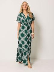 Long Tall Sally Green Scarf Tie Maxi Dress - Image 1 of 6