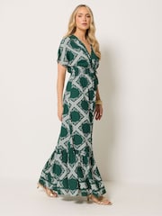 Long Tall Sally Green Scarf Tie Maxi Dress - Image 2 of 6