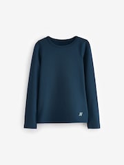 Navy Blue Long Sleeve Base Layer Top (3-16yrs) - Image 1 of 3