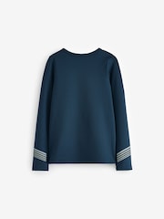 Navy Blue Long Sleeve Base Layer Top (3-16yrs) - Image 2 of 3