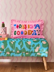 Eleanor Bowmer Multi Today Is A Good Day Floral Ruffle Edge Cushion - Image 1 of 5