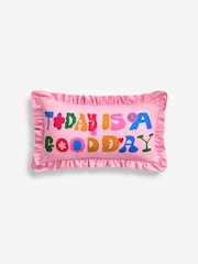 Eleanor Bowmer Multi Today Is A Good Day Floral Ruffle Edge Cushion - Image 4 of 5