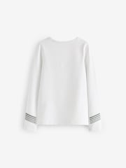 White Long Sleeve Base Layer Top (3-16yrs) - Image 2 of 3