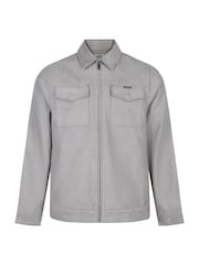 Luke 1977 Grey Dax Concrete Faux Suede Jacket - Image 4 of 6