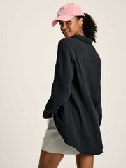 Joules Nell Navy Button Through Cotton Shirt - Image 2 of 7