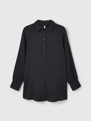 Joules Nell Navy Button Through Cotton Shirt - Image 7 of 7
