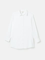 Joules Nell White Button Through Cotton Shirt - Image 7 of 7