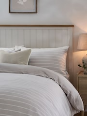 Brushed Stripe Duvet Cover and Pillowcase Set - Imagen 2 de 4