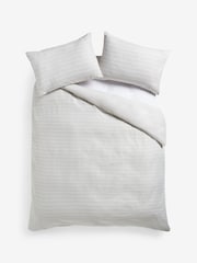 Brushed Stripe Duvet Cover and Pillowcase Set - Imagen 3 de 4