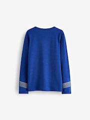 Cobalt Blue Long Sleeve Base Layer Top (3-16yrs) - Image 2 of 3