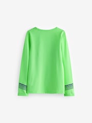 Fluro Yellow Long Sleeve Base Layer Top (3-16yrs) - Image 2 of 3