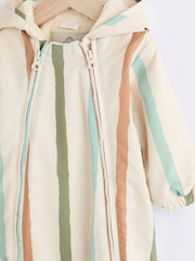 Mineral Stripe Fleece Lined Hooded Zip Pramsuit All-In-One (0mths-2yrs) - Image 6 of 10