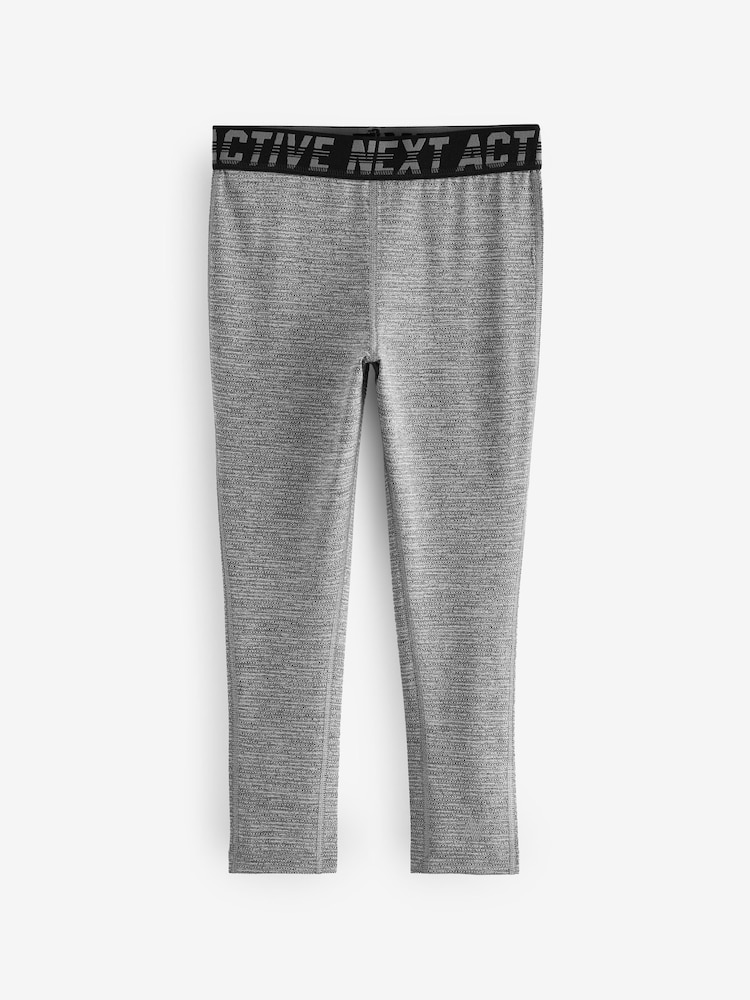 Grey Textured Base Layer Leggings (3-16yrs) - Image 1 of 3