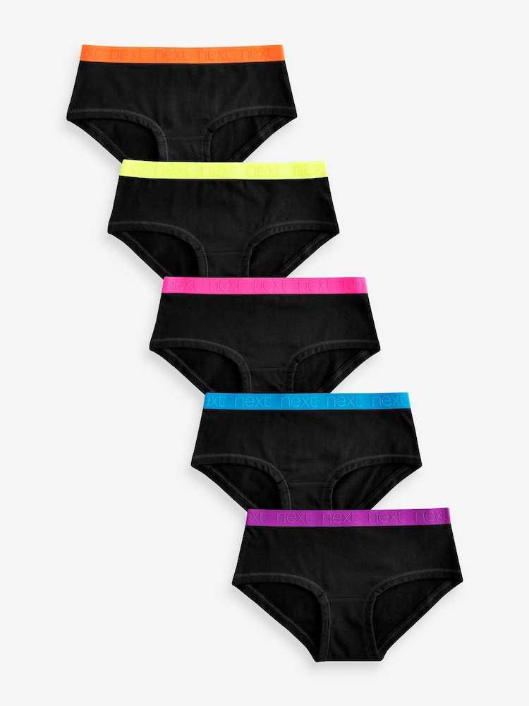 Black Hipster Briefs 5 Pack (2-16yrs) - Image 1 of 8