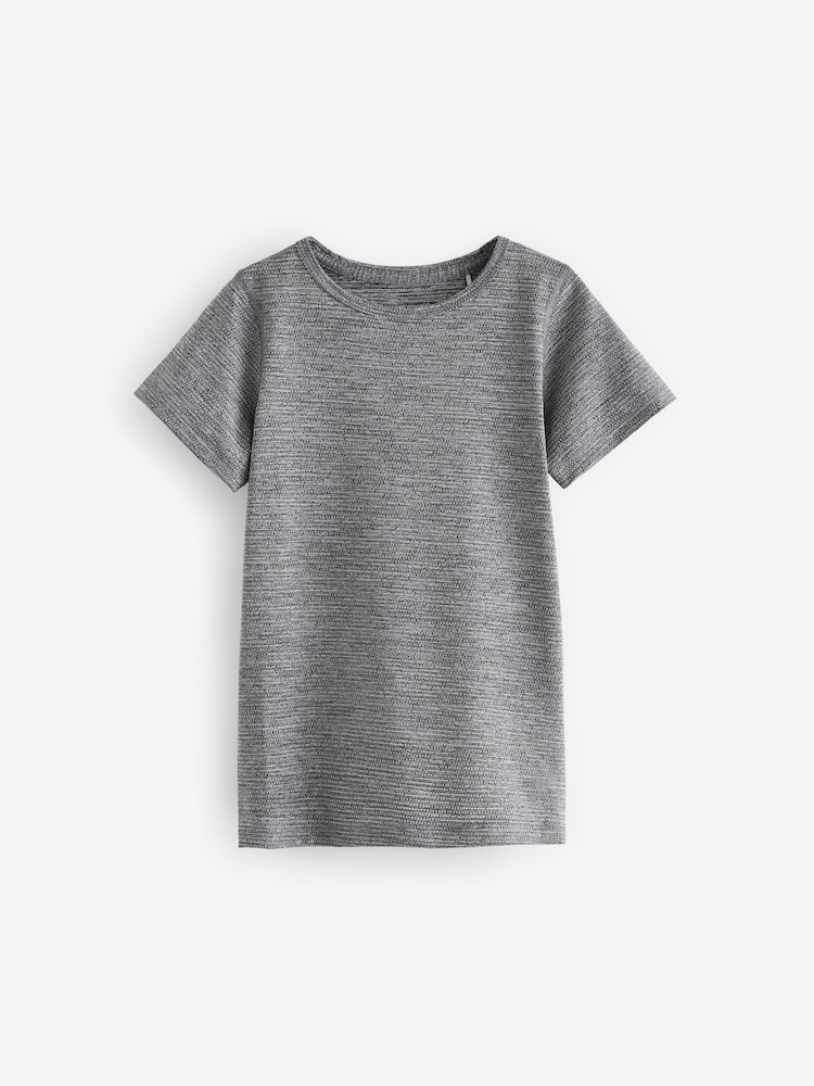 Grey Textured Base Layer Short Sleeve T-Shirt (3-16yrs) - Image 1 of 3