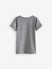 Grey Textured Base Layer Short Sleeve T-Shirt (3-16yrs) - Image 2 of 3