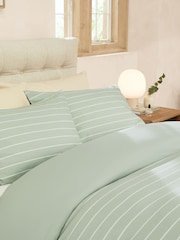 Brushed Stripe Duvet Cover and Pillowcase Set - Imagen 2 de 4