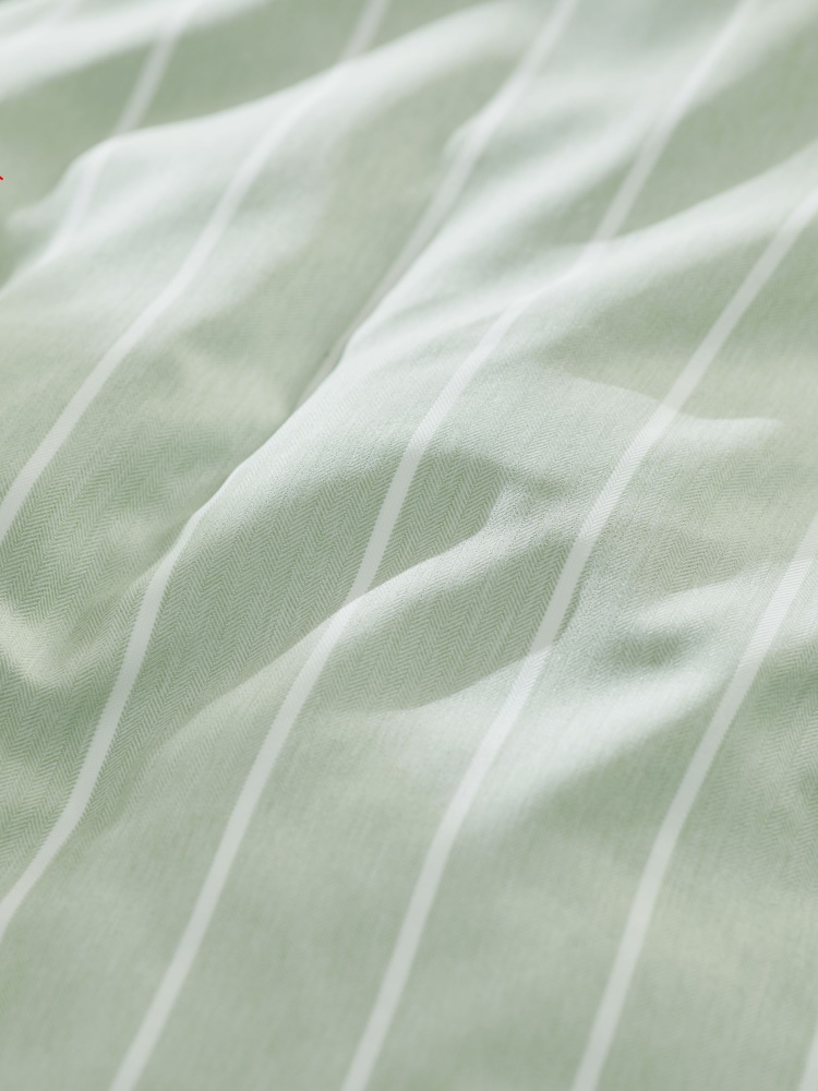 Brushed Stripe Duvet Cover and Pillowcase Set - Imagen 4 de 4