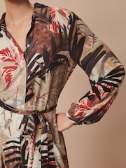 Safari Print Mini Belted Shirt Dress - Image 4 of 6