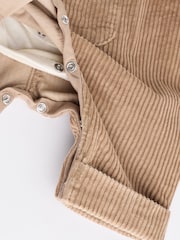 Tan Brown Corduroy 100% Cotton Baby Dungarees and Bodysuit Set (0mths-2yrs) - Image 8 of 8