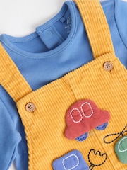 Bright Transport Corduroy 100% Cotton Baby Dungarees and Bodysuit Set (0mths-2yrs) - Image 10 of 12