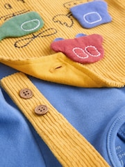 Bright Transport Corduroy 100% Cotton Baby Dungarees and Bodysuit Set (0mths-2yrs) - Image 11 of 12