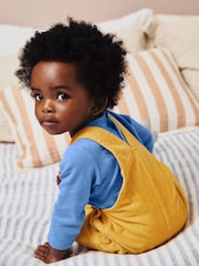 Bright Transport Corduroy 100% Cotton Baby Dungarees and Bodysuit Set (0mths-2yrs) - Image 3 of 12