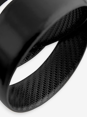 Black Reversible Print Smooth Leather Belt - Image 6 of 6