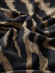 Black/Brown Zebra Print Mini Belted Shirt Dress - Image 7 of 7