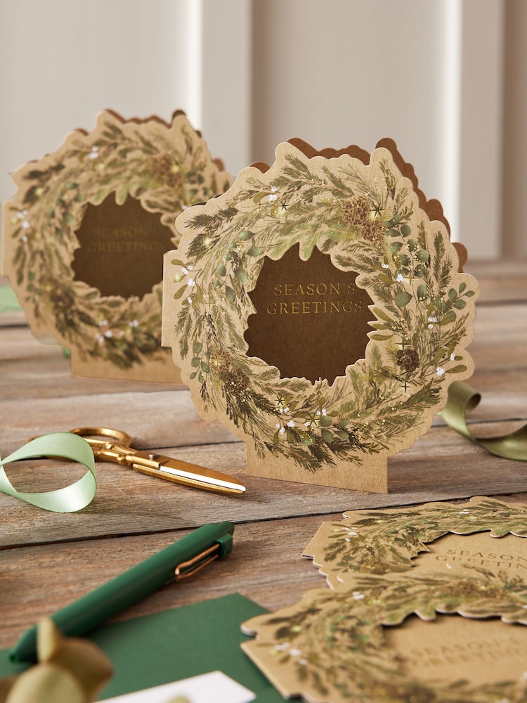 Craft Wreath 10 Pack Christmas Multipack Cards - Image 1 of 3