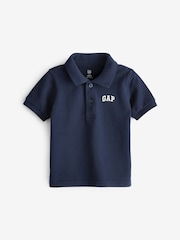 Gap Navy Blue Logo Pique Short Sleeve Polo Shirt (Newborn-5yrs) - Image 1 of 3