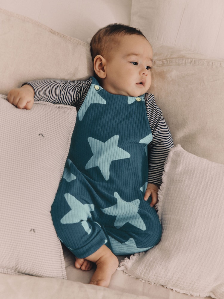 Azul marino con estrella - Peto y bodi de punto para bebé (0meses-2años) - Imagen 1 de 16 Azul marino con estrella - Peto y bodi de punto para bebé (0meses-2años) - Imagen 1 de 16