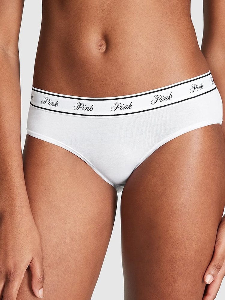 PINK Black/Grey/White/Blue/Navy Blue Hipster 5 Pack Knickers - Image 2 of 3