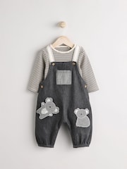 Mono Koala Baby Denim Dungarees and Bodysuit Set (0mths-2yrs) - Image 1 of 15