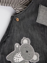 Mono Koala Baby Denim Dungarees and Bodysuit Set (0mths-2yrs) - Image 11 of 15