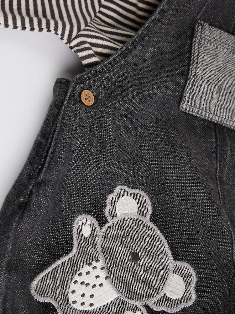 Mono Koala Baby Denim Dungarees and Bodysuit Set (0mths-2yrs) - Image 11 of 15