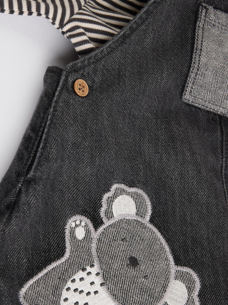 Mono Koala Baby Denim Dungarees and Bodysuit Set (0mths-2yrs) - Image 14 of 15