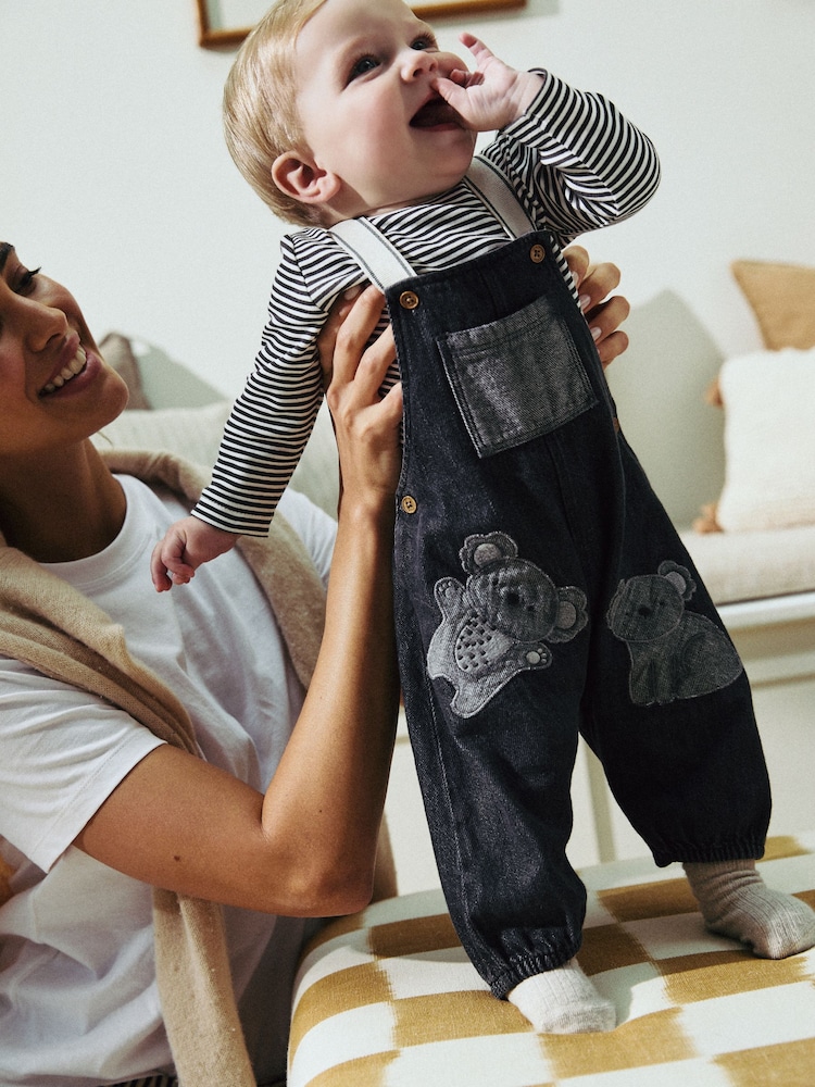 Mono Koala Baby Denim Dungarees and Bodysuit Set (0mths-2yrs) - Image 2 of 15