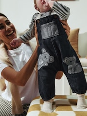 Mono Koala Baby Denim Dungarees and Bodysuit Set (0mths-2yrs) - Image 3 of 15