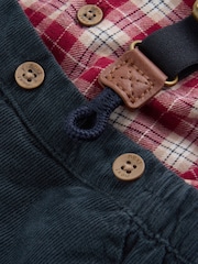 Red Check Baby 100% Cotton Shirt Trousers and Braces Set 4 Piece (0mths-2yrs) - Image 11 of 14