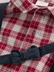 Red Check Baby 100% Cotton Shirt Trousers and Braces Set 4 Piece (0mths-2yrs) - Image 12 of 14