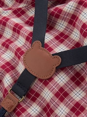 Red Check Baby 100% Cotton Shirt Trousers and Braces Set 4 Piece (0mths-2yrs) - Image 13 of 14