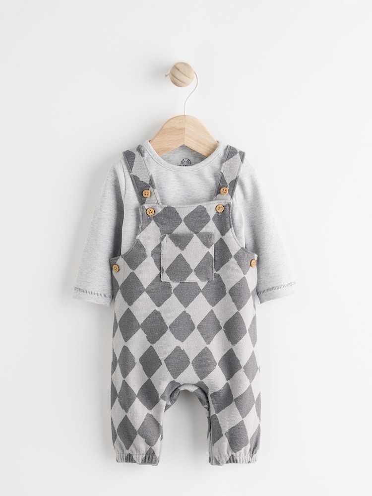 Negro/Blanco - Peto y bodi de punto para bebé (0meses-2años) - Imagen 1 de 8 Negro/Blanco - Peto y bodi de punto para bebé (0meses-2años) - Imagen 1 de 8