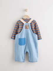 Bright Varsity Baby Denim Dungarees and Bodysuit Set (0mths-2yrs) - Image 2 of 8