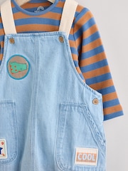 Bright Varsity Baby Denim Dungarees and Bodysuit Set (0mths-2yrs) - Image 3 of 8