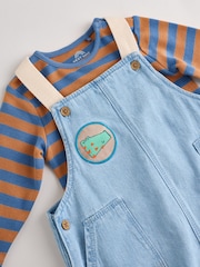 Bright Varsity Baby Denim Dungarees and Bodysuit Set (0mths-2yrs) - Image 4 of 8