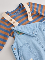 Bright Varsity Baby Denim Dungarees and Bodysuit Set (0mths-2yrs) - Image 6 of 8