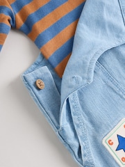 Bright Varsity Baby Denim Dungarees and Bodysuit Set (0mths-2yrs) - Image 7 of 8